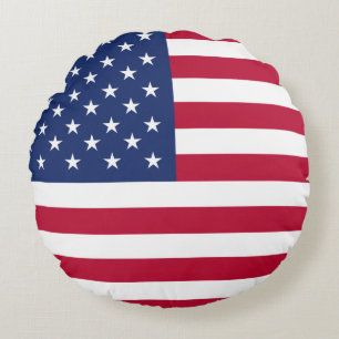 Coussins Ronds Drapeau américain
