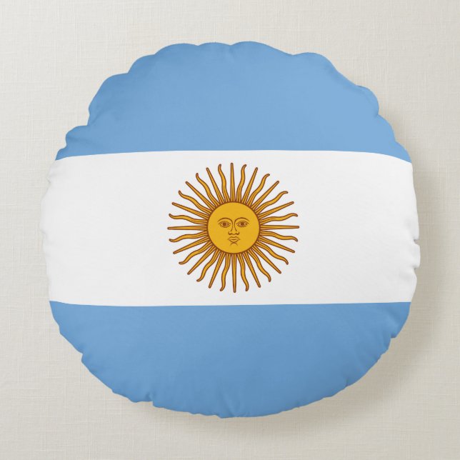 Coussins Ronds Drapeau argentin (Devant)