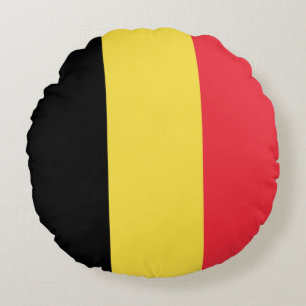 Coussins Ronds Drapeau belge patriotique