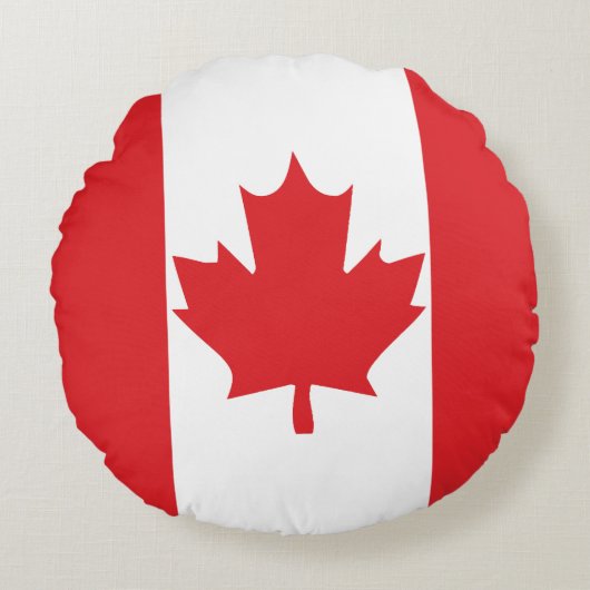 Coussins Ronds Drapeau canadien (Devant)