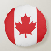 Coussins Ronds Drapeau canadien (Dos)
