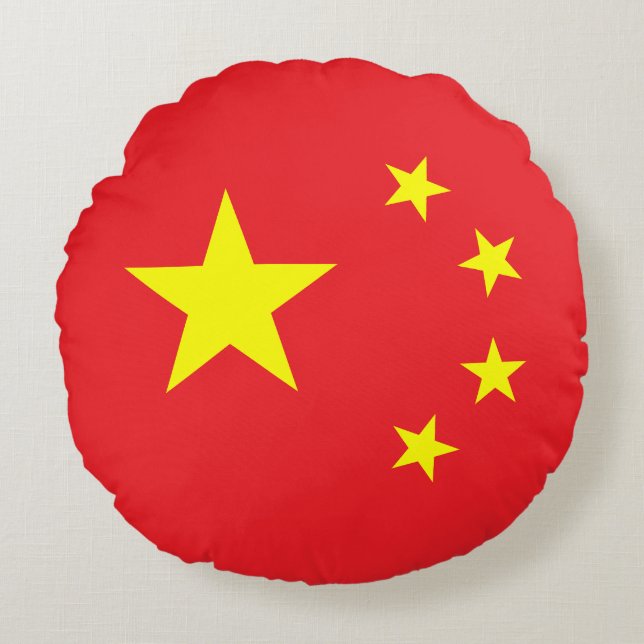 Coussins Ronds Drapeau chinois (Devant)