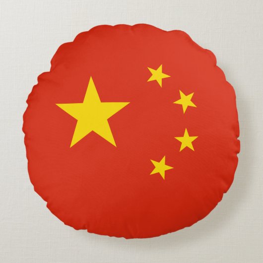 Coussins Ronds Drapeau chinois (Chine) (Devant)