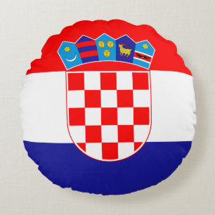 Coussins Ronds Drapeau Croatie