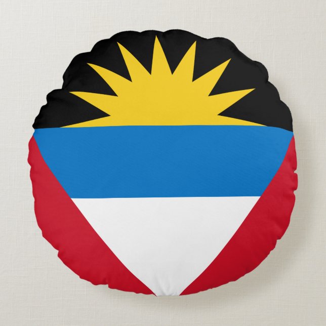 Coussins Ronds Drapeau d'Antigua-et-Barbuda (Devant)