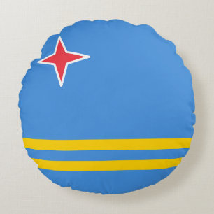 Coussins Ronds Drapeau d'Aruba