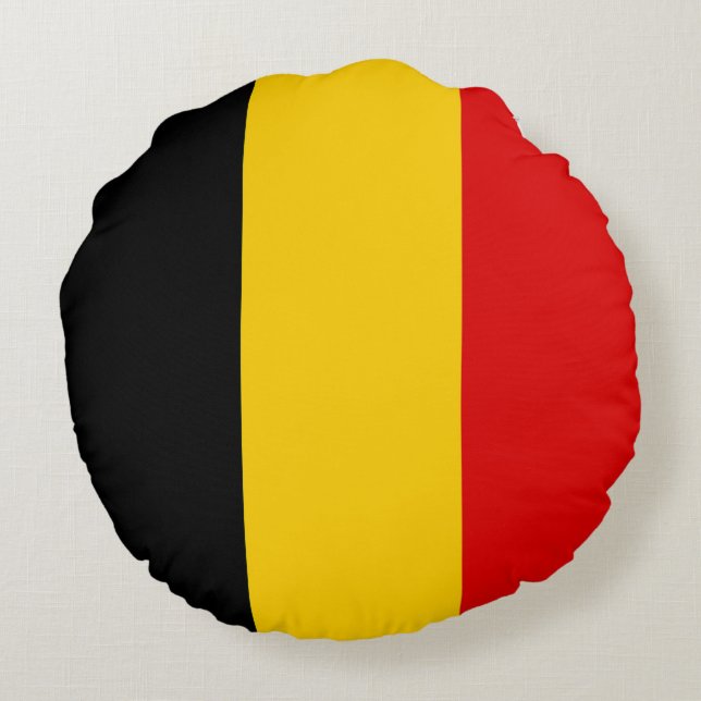Coussins Ronds Drapeau de Belgique (Dos)