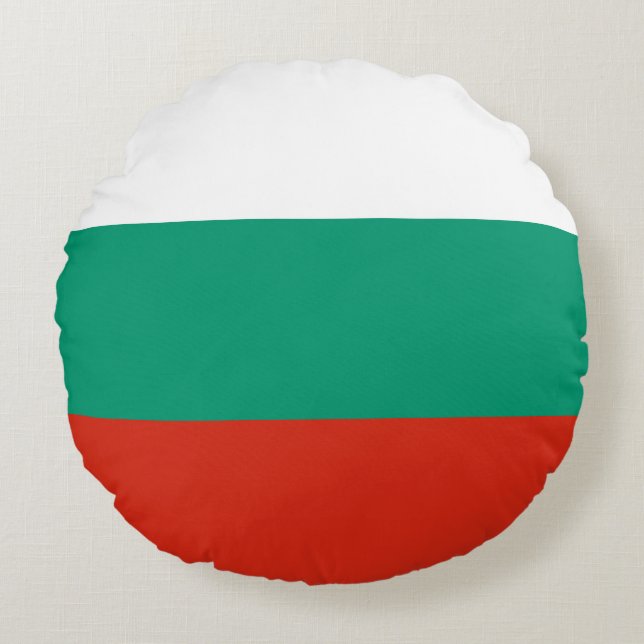 Coussins Ronds Drapeau de Bulgarie (Devant)