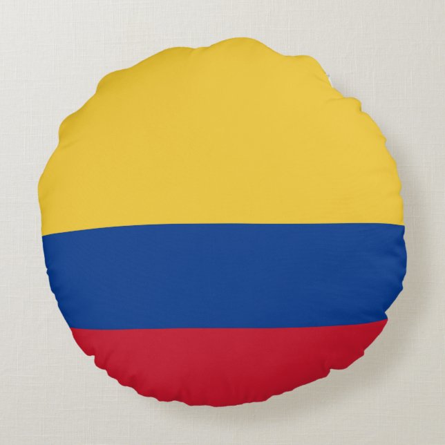 Coussins Ronds Drapeau de Colombie (Dos)