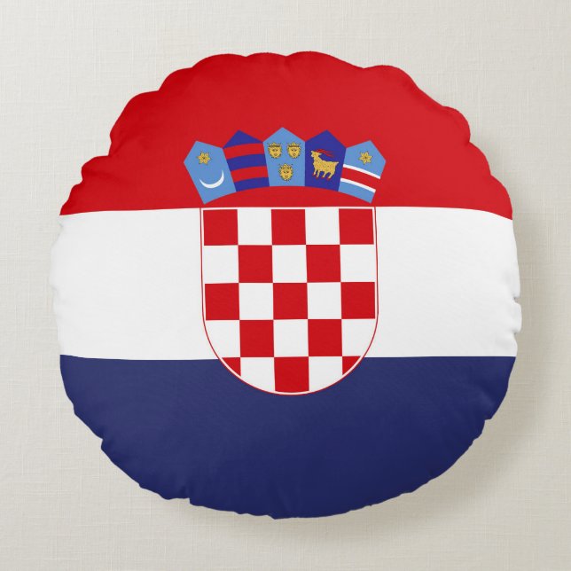 Coussins Ronds Drapeau de Croatie (Devant)