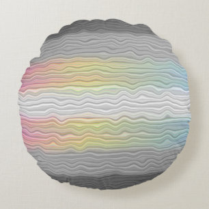 Coussins Ronds Drapeau de fierté Demifluid Abstrait Groovy Boho T