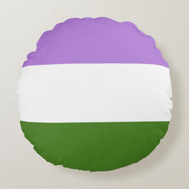 Coussins Ronds Drapeau de fierté queer (Devant)