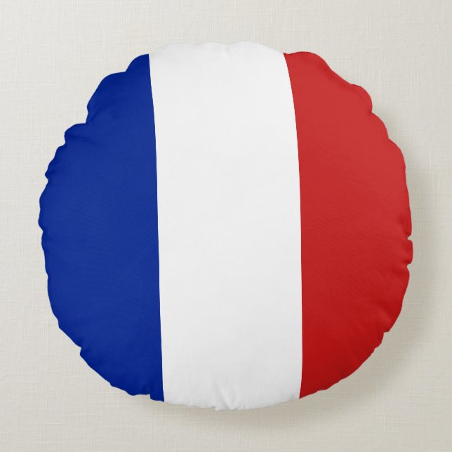 Coussins Ronds Drapeau de France (Devant)