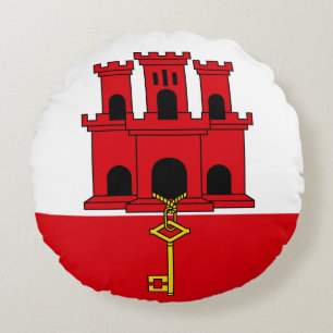 Coussins Ronds Drapeau de Gibraltar