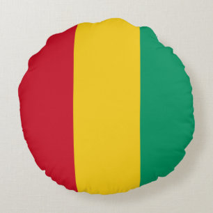 Coussins Ronds Drapeau de Guinée