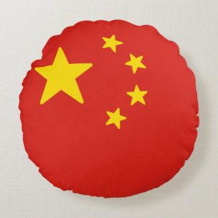 Coussins Ronds Drapeau de la Chine