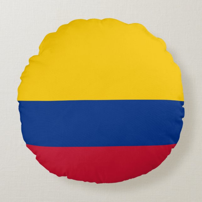 Coussins Ronds Drapeau de la Colombie (Devant)
