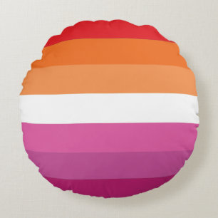 Coussins Ronds Drapeau de la fierté lesbienne