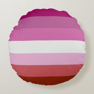 Coussins Ronds Drapeau de la fierté lesbienne (origine)