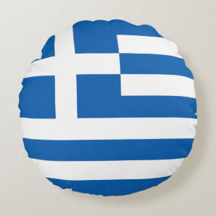 Coussins Ronds Drapeau de la Grèce