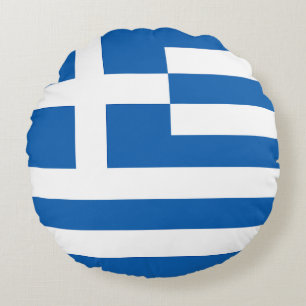 Coussins Ronds Drapeau de la Grèce