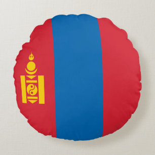 Coussins Ronds Drapeau de la Mongolie