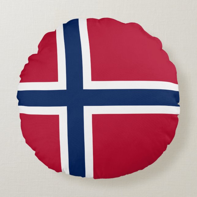 Coussins Ronds Drapeau de la Norvège (Devant)
