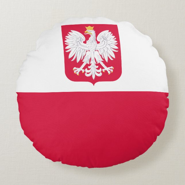 Coussins Ronds Drapeau de la Pologne (Devant)
