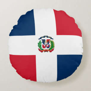 Coussins Ronds Drapeau de la République Dominicaine