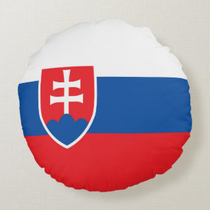 Coussins Ronds Drapeau de la Slovaquie