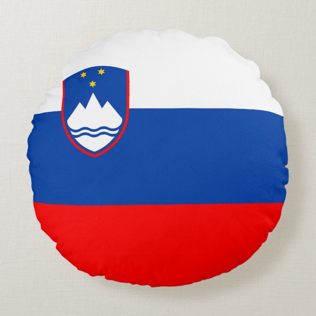 Coussins Ronds Drapeau de la Slovénie (Devant)