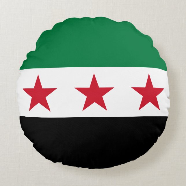 Coussins Ronds Drapeau de la Syrie (Devant)