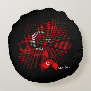 Coussins Ronds Drapeau de la Turquie