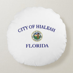 Coussins Ronds Drapeau de la ville de Hialeah (Floride)