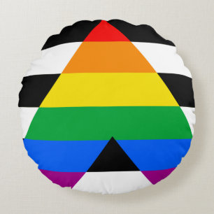 Coussins Ronds Drapeau de l'allié LGBTQ+