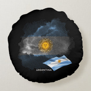 Coussins Ronds Drapeau de l'Argentine