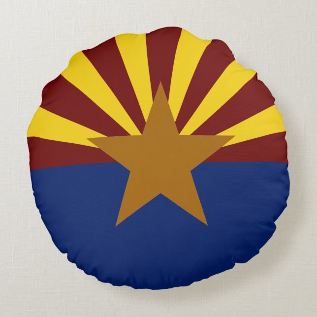 Coussins Ronds Drapeau de l'Arizona (Dos)