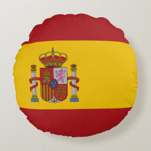 Coussins Ronds Drapeau de l'Espagne