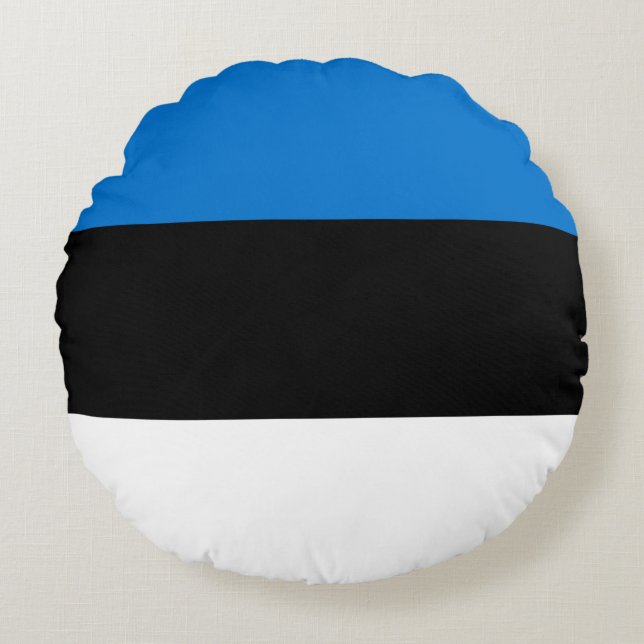 Coussins Ronds Drapeau de l'Estonie (Devant)
