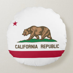 Coussins Ronds Drapeau de l'État de la République de Californie