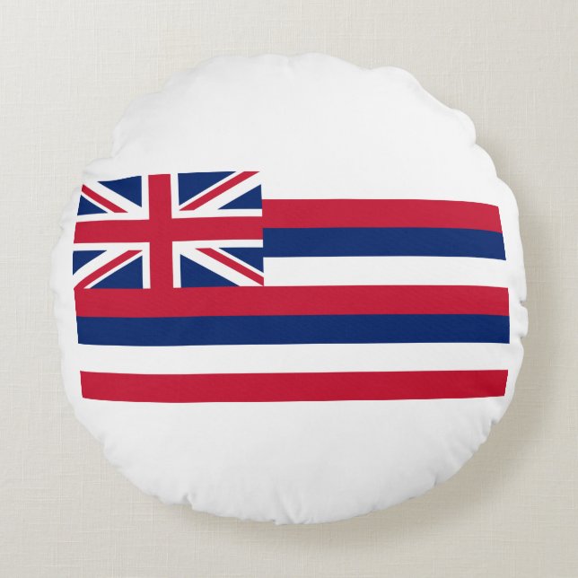 Coussins Ronds Drapeau de l'État d'Hawaii (Devant)