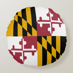 Coussins Ronds Drapeau de l'État du Maryland
