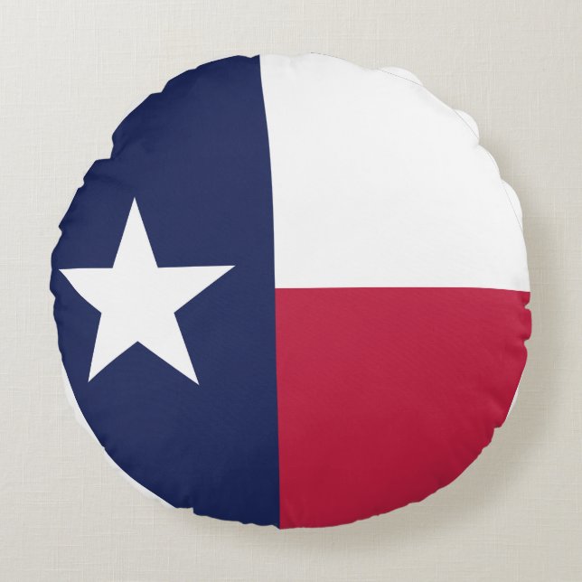 Coussins Ronds Drapeau de l'État du Texas (Devant)