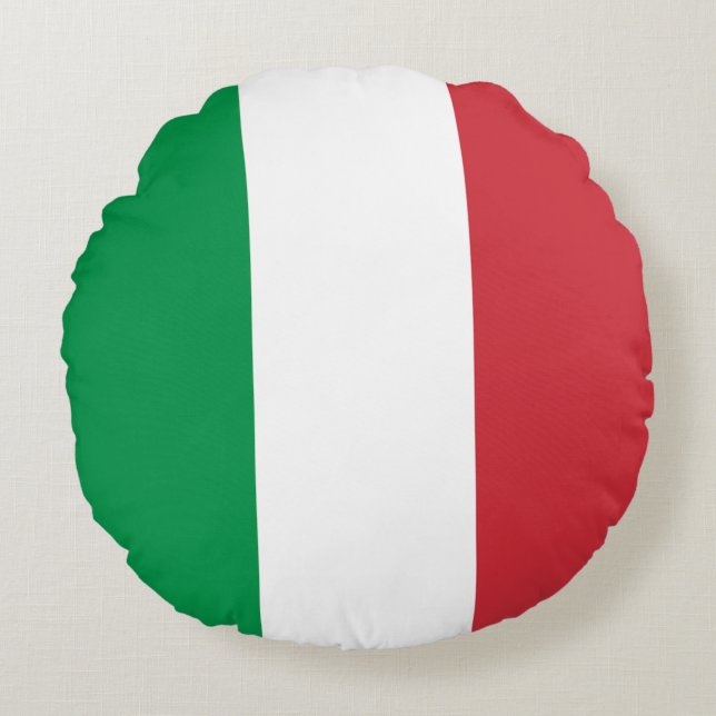 Coussins Ronds Drapeau de l'Italie (Devant)