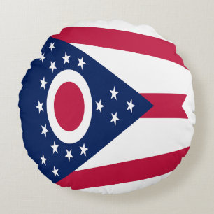 Coussins Ronds Drapeau de l'Ohio