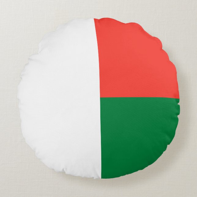 Coussins Ronds Drapeau de Madagascar (Devant)