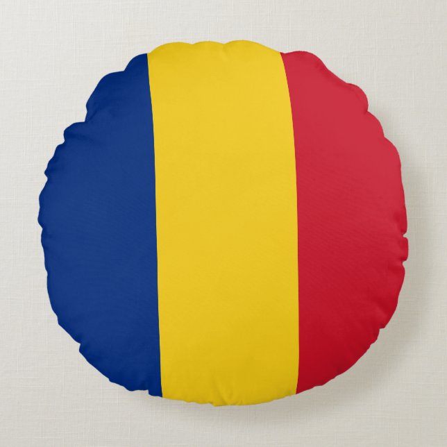 Coussins Ronds Drapeau de Roumanie (Devant)
