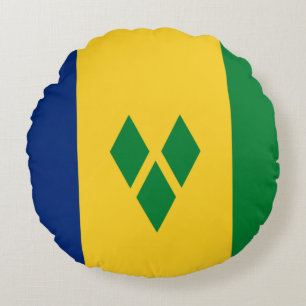 Coussins Ronds Drapeau de Saint-Vincent-et-les Grenadines