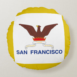 Coussins Ronds Drapeau de San Francisco (Californie)