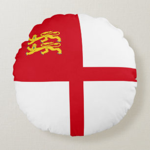 Coussins Ronds Drapeau de Sercq